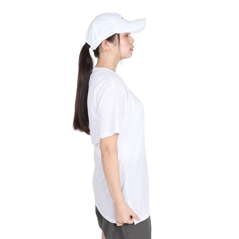 ニューエラ（NEW ERA）（レディース）tシャツ 半袖 パフォーマンスアパレル 吸汗速乾 抗菌 ホワイト 白 ヨガ フィットネスウェア 14121935