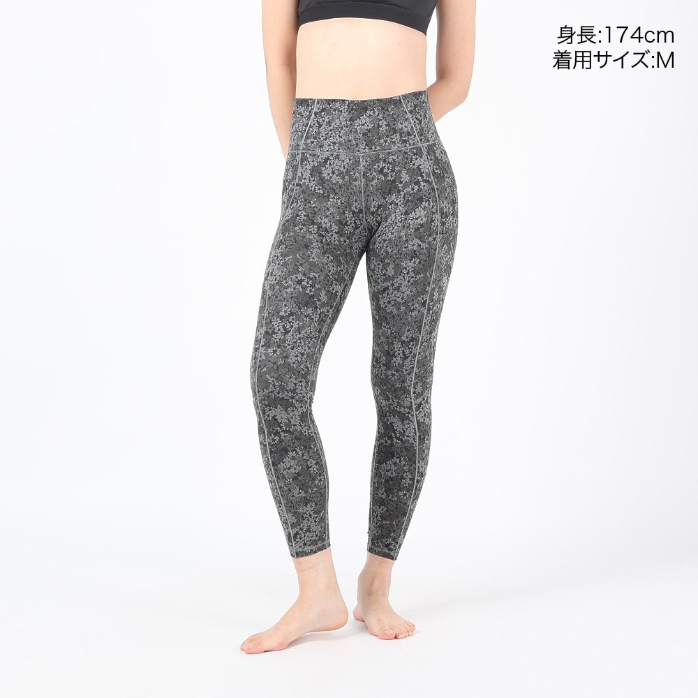 プーマ（PUMA）（レディース）STUDIO FOUNDATIONS ハイウェスト 7/8 AOP タイツ 525425 01 BLK