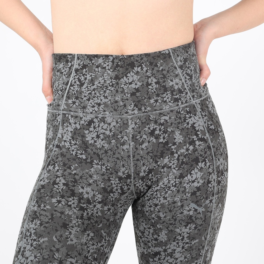 プーマ（PUMA）（レディース）STUDIO FOUNDATIONS ハイウェスト 7/8 AOP タイツ 525425 01 BLK