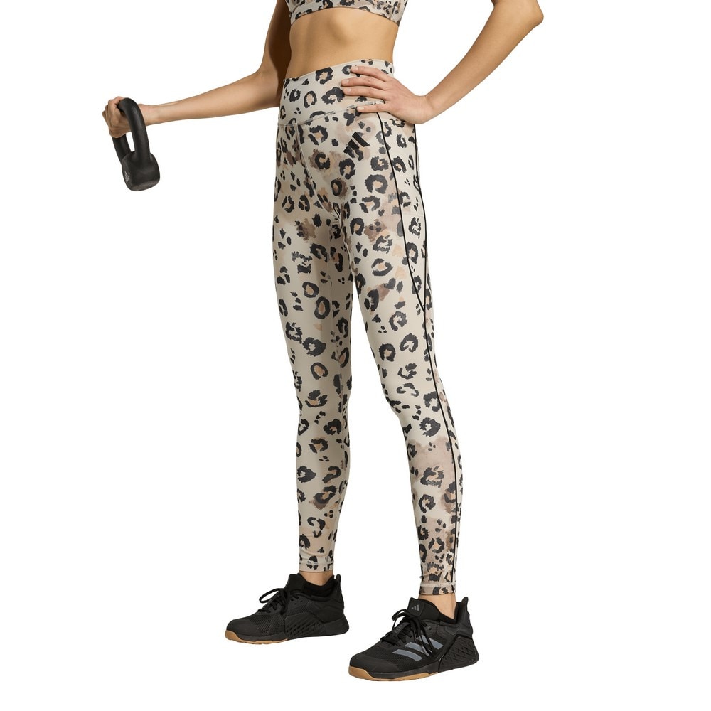 アディダス（adidas）（レディース）Optime エッセンシャルズ フルレングス レギンスプリント KKP88-JY4606