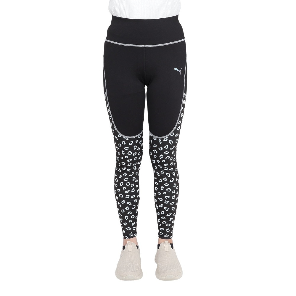 プーマ（PUMA）（レディース）トレーニング トレイン エッジ AOP タイツ 527996 01 BLK