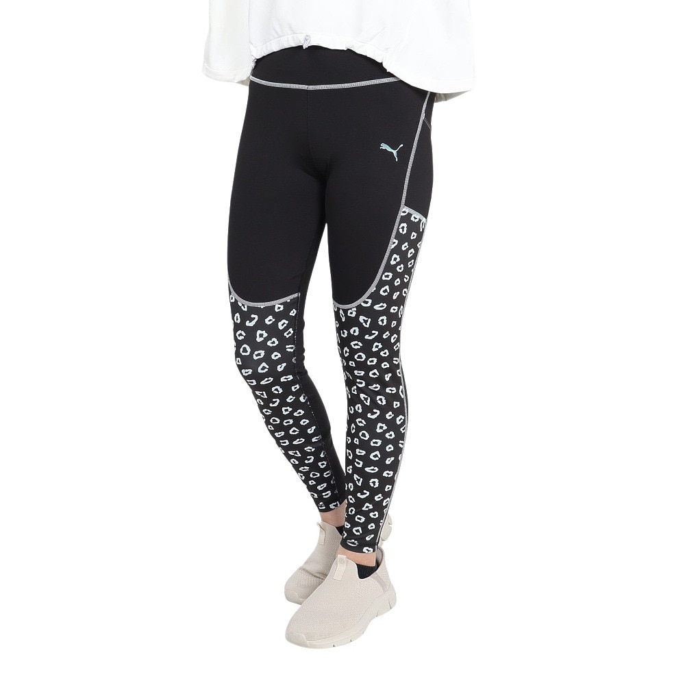 プーマ（PUMA）（レディース）トレーニング トレイン エッジ AOP タイツ 527996 01 BLK