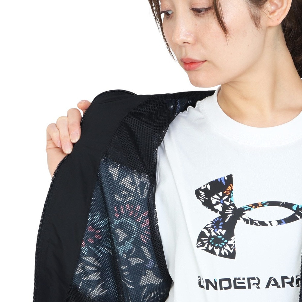 アンダーアーマー（UNDER ARMOUR）（レディース）UAメッシュ ライナー ウーブン フルジップ ジャケット プリント 1378319 001  スポーツ用品はスーパースポーツゼビオ