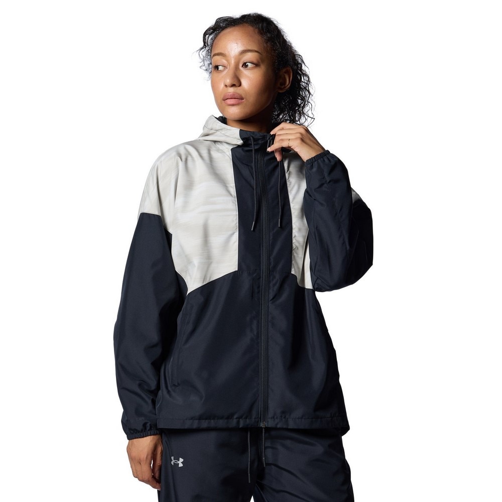 アンダーアーマー（UNDER ARMOUR）（レディース）メッシュ ウーブン フルジップ フーディー 1388194 001