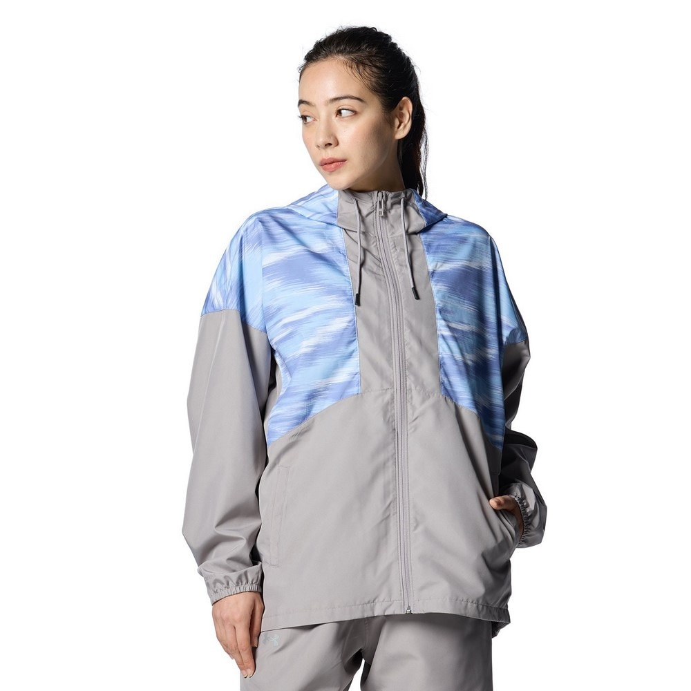 アンダーアーマー（UNDER ARMOUR）（レディース）メッシュ ウーブン フルジップ フーディー 1388194 015