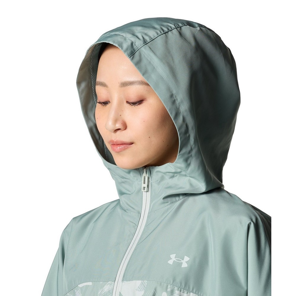 アンダーアーマー（UNDER ARMOUR）（レディース）メッシュ ライナー ウーブン プリント フルジップ フーディー 6001384 348