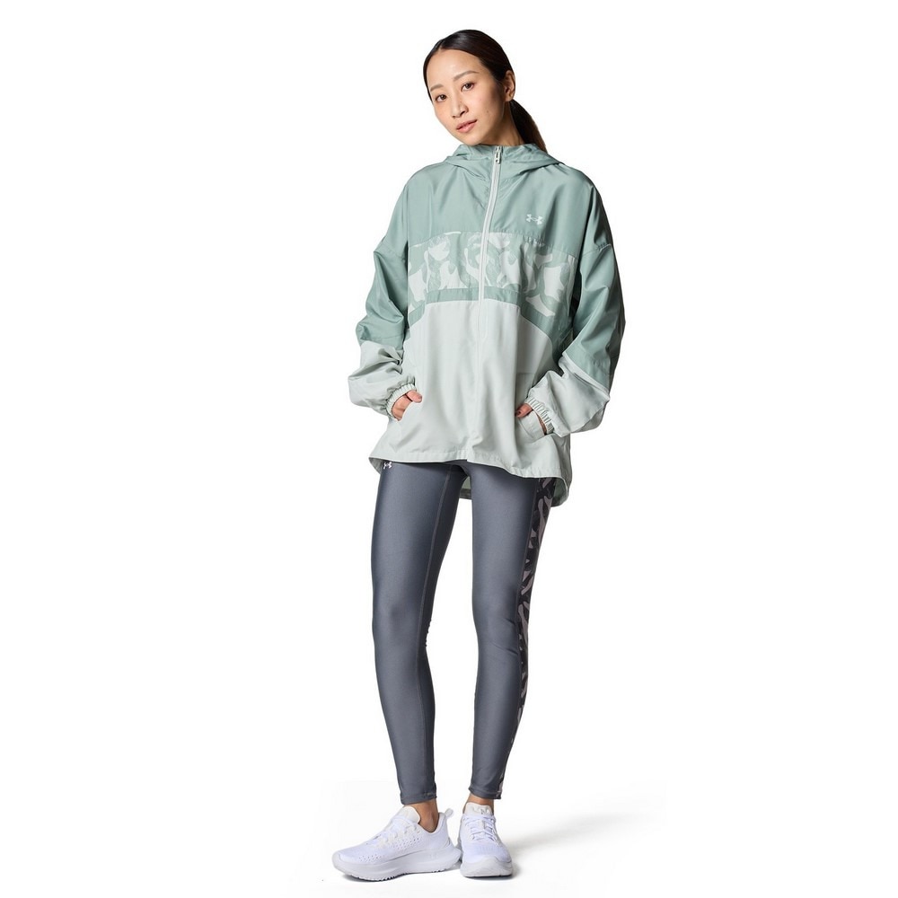 アンダーアーマー（UNDER ARMOUR）（レディース）メッシュ ライナー ウーブン プリント フルジップ フーディー 6001384 348