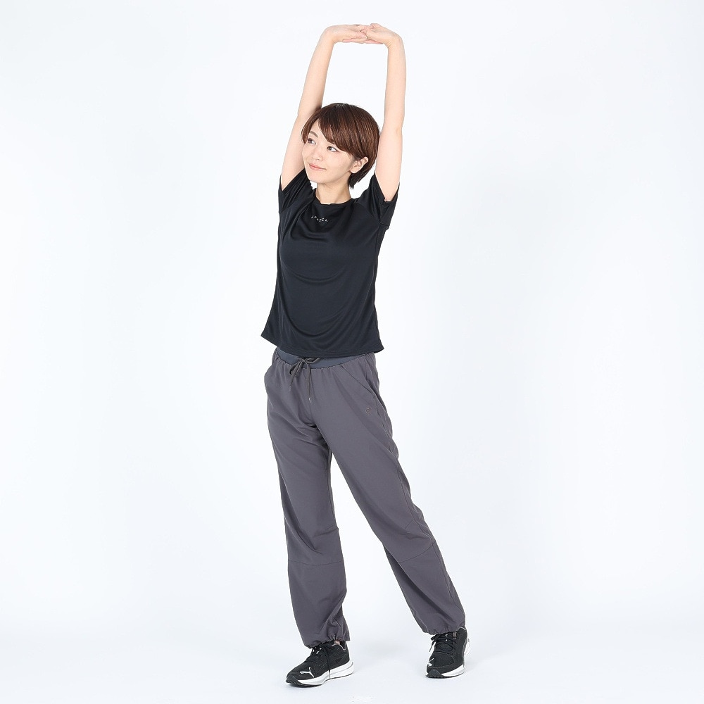 ジーフィット（G-FIT）（レディース）パンツ uv 速乾 ストレッチ グレー エアパン スタンダードロングパンツ GF-N309PP-DGL ヨガ フィットネスウェア