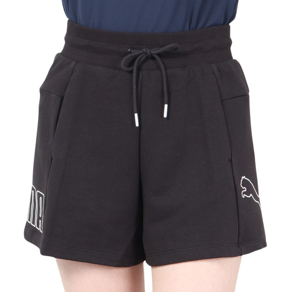 プーマ（PUMA）（レディース）パンツ レディース PUMA POWER カラーブロック ショーツ 675583 01 BLK