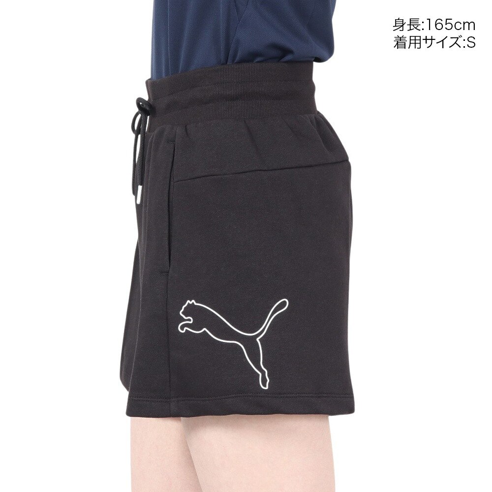 プーマ（PUMA）（レディース）パンツ レディース PUMA POWER カラーブロック ショーツ 675583 01 BLK