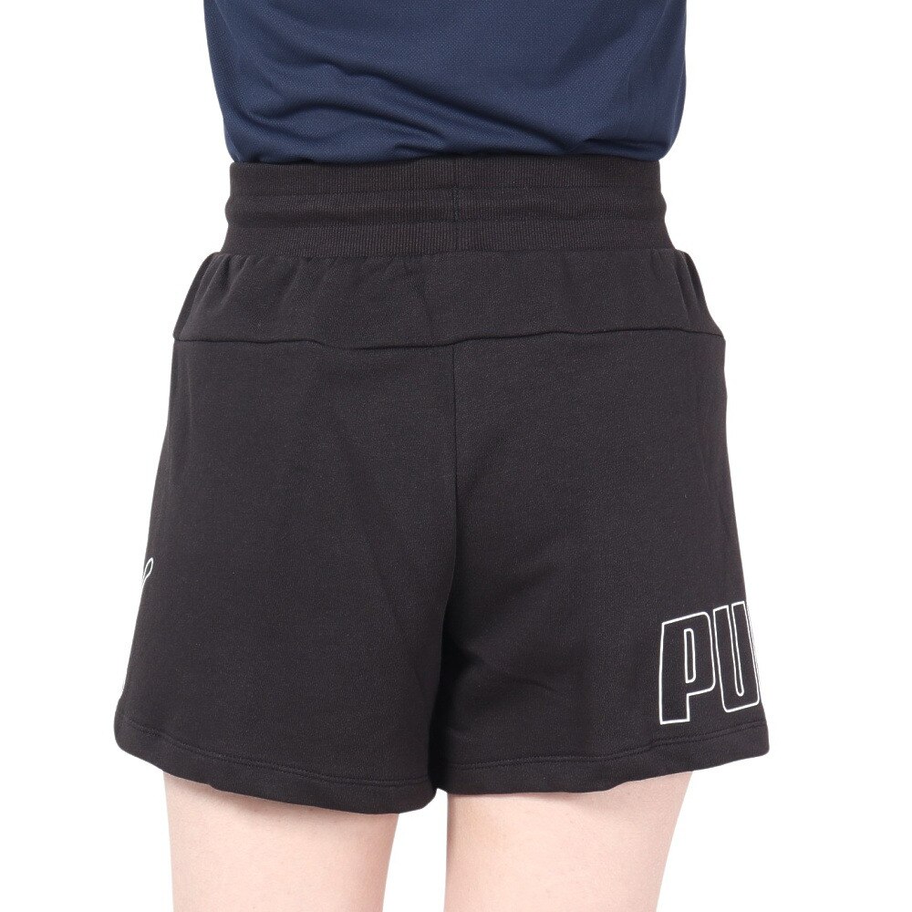 プーマ（PUMA）（レディース）パンツ レディース PUMA POWER カラーブロック ショーツ 675583 01 BLK