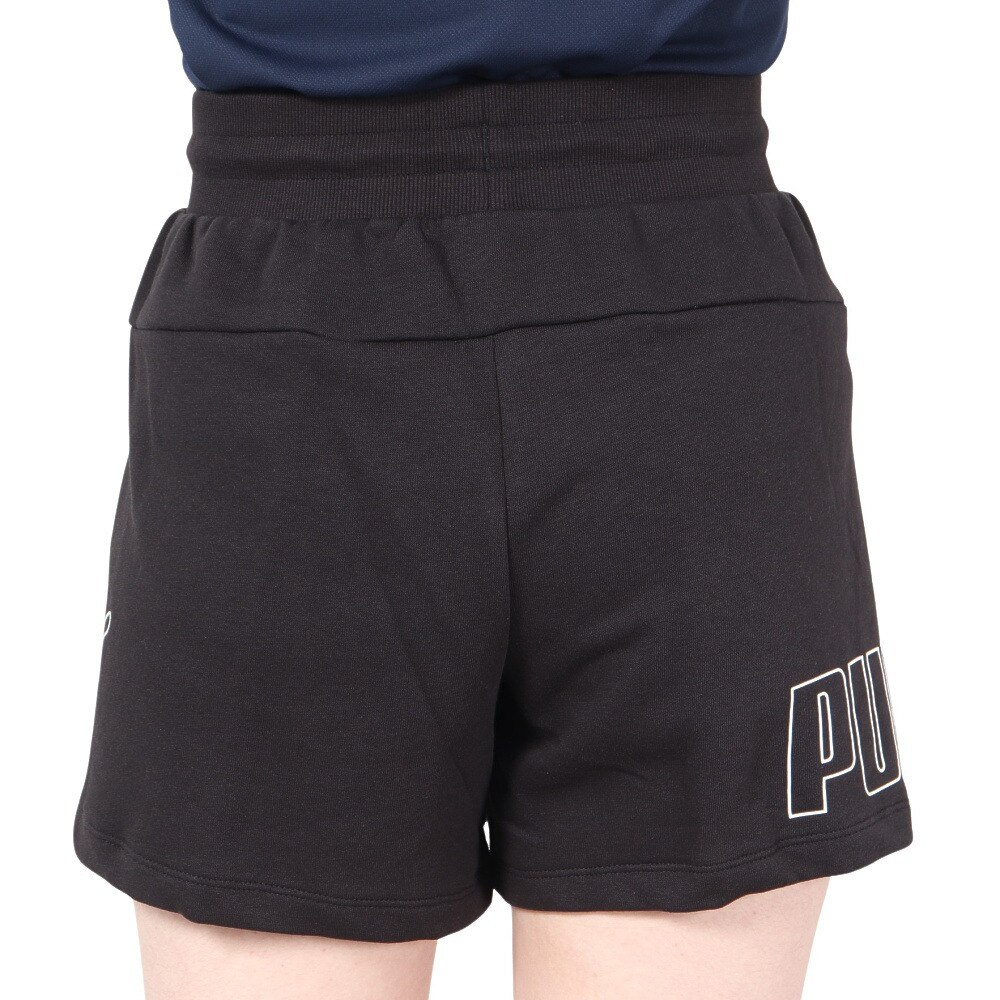プーマ（PUMA）（レディース）パンツ レディース PUMA POWER カラーブロック ショーツ 675583 01 BLK