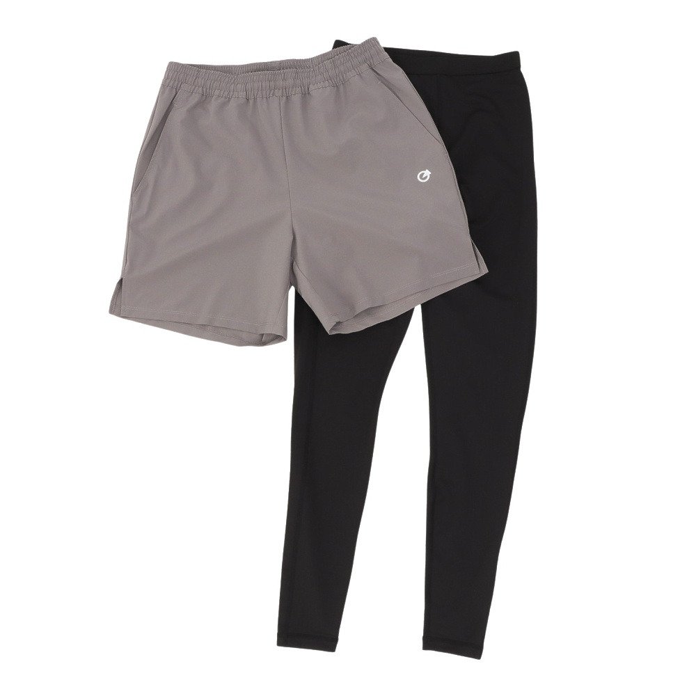 ジーフィット（G-FIT）（レディース）ハーフパンツ & レギンス セット OG-N002PP GRY