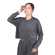 (レディース)TRN EDGE ニット クルー スウェットシャツ 527992 44 BLK