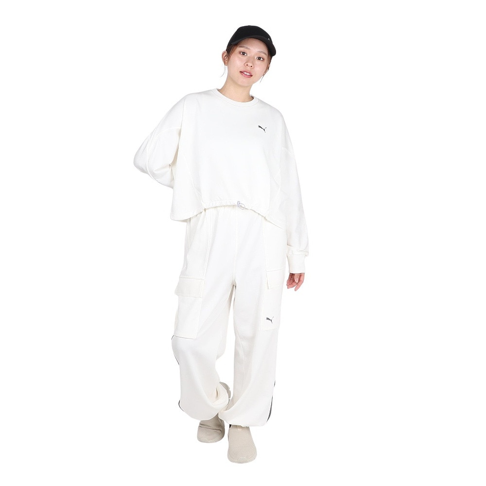 プーマ（PUMA）（レディース）TRN EDGE ニット クルー スウェットシャツ 527992 87 OWHT