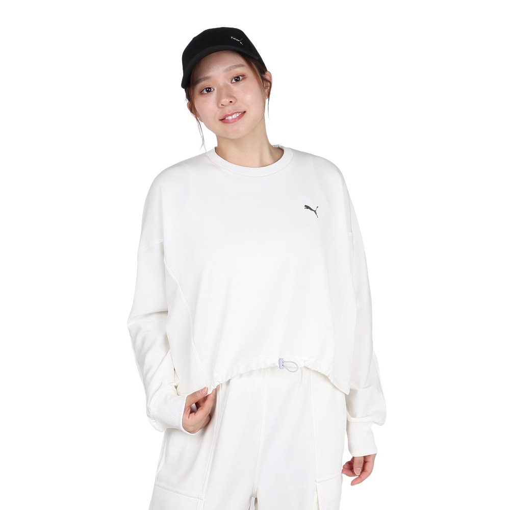 プーマ（PUMA）（レディース）TRN EDGE ニット クルー スウェットシャツ 527992 87 OWHT