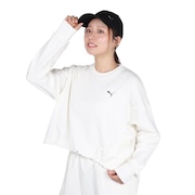 (レディース)TRN EDGE ニット クルー スウェットシャツ 527992 87 OWHT