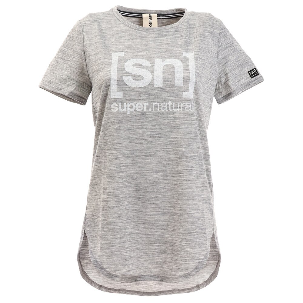  チュニック丈 ロゴプリント半袖トップス SNW015203-9C-SN965