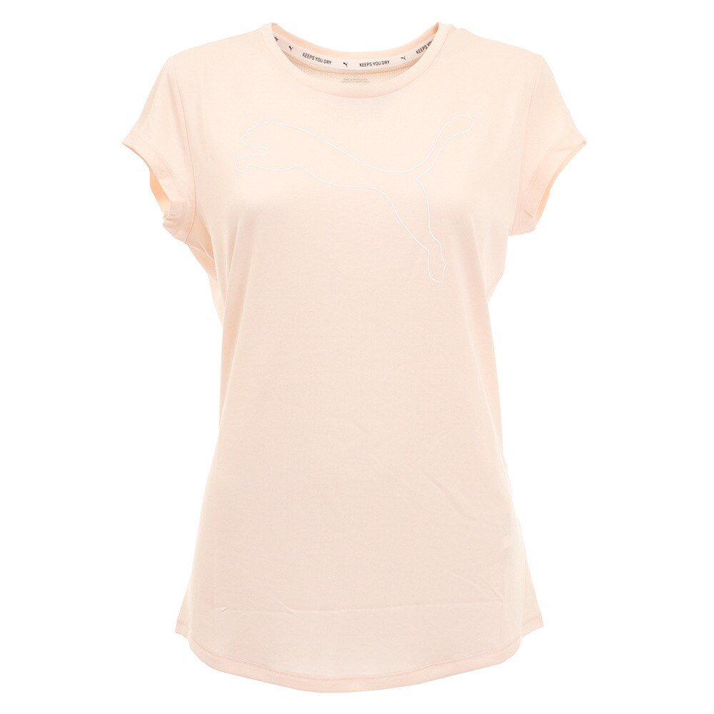  Tシャツ レディース 半袖 ACTIVE ロゴヘザー 853820 17 PNK オンライン価格