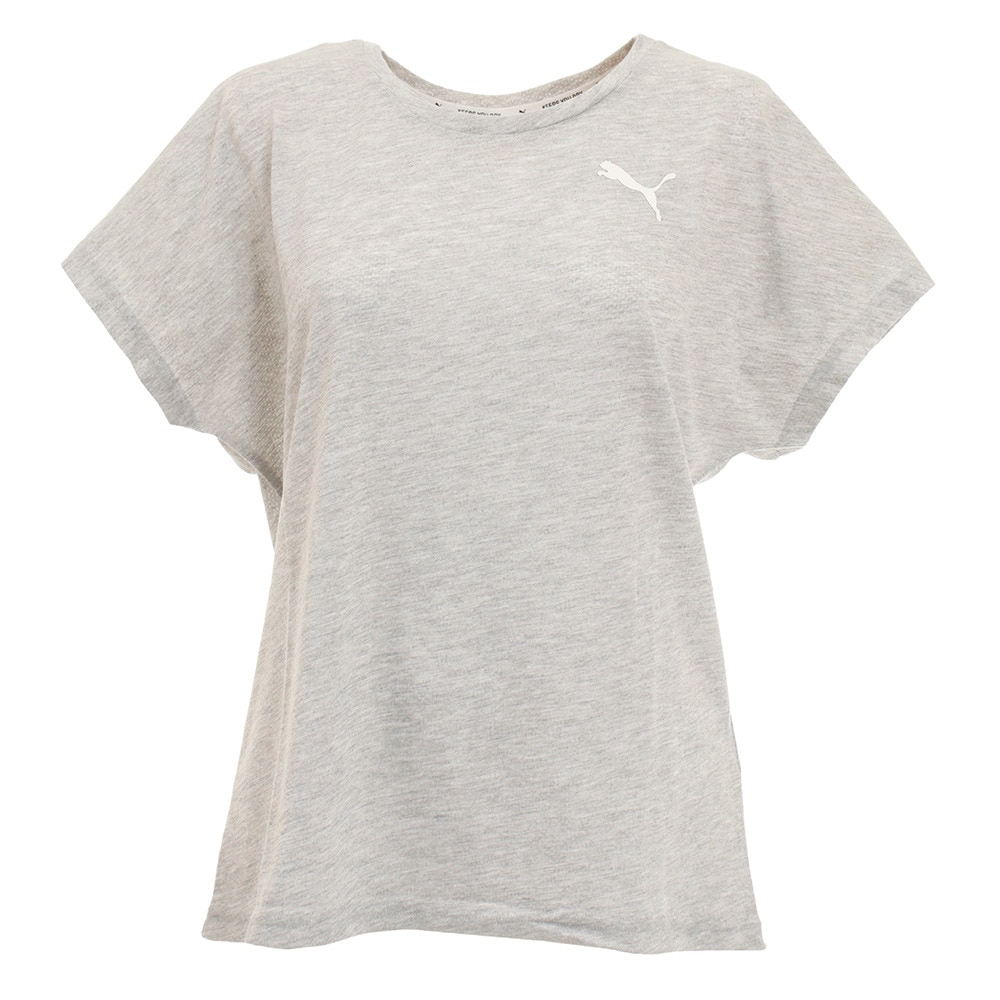  Tシャツ レディース 半袖 ACTIVE メッシュ ヘザー 853824 04 GRY オンライン価格