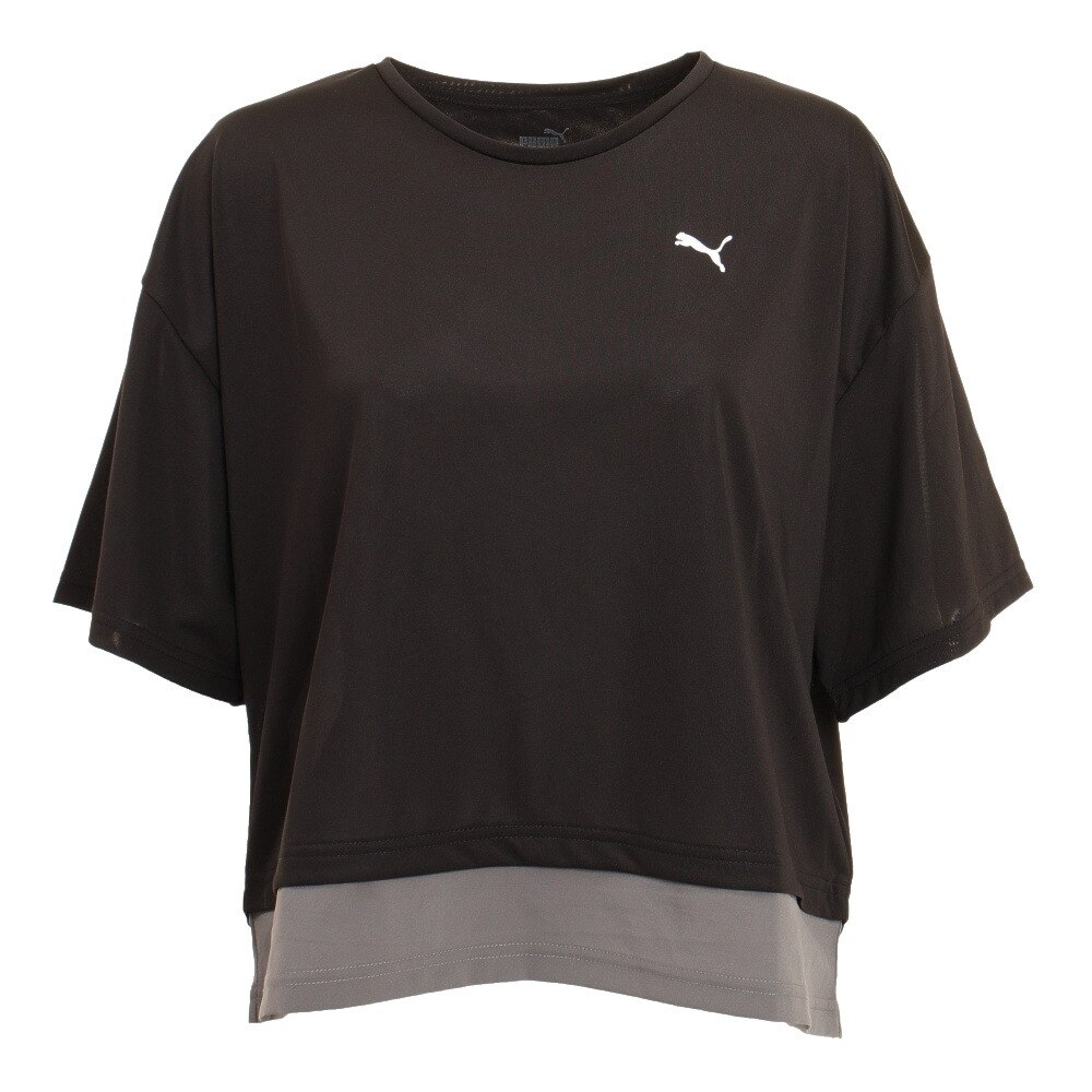  トレーニング レイヤード Tシャツ 520545 01 BLK 母の日
