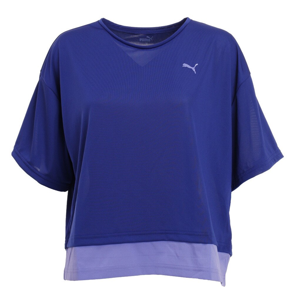  トレーニング レイヤード Tシャツ 520545 02 EBLU 母の日