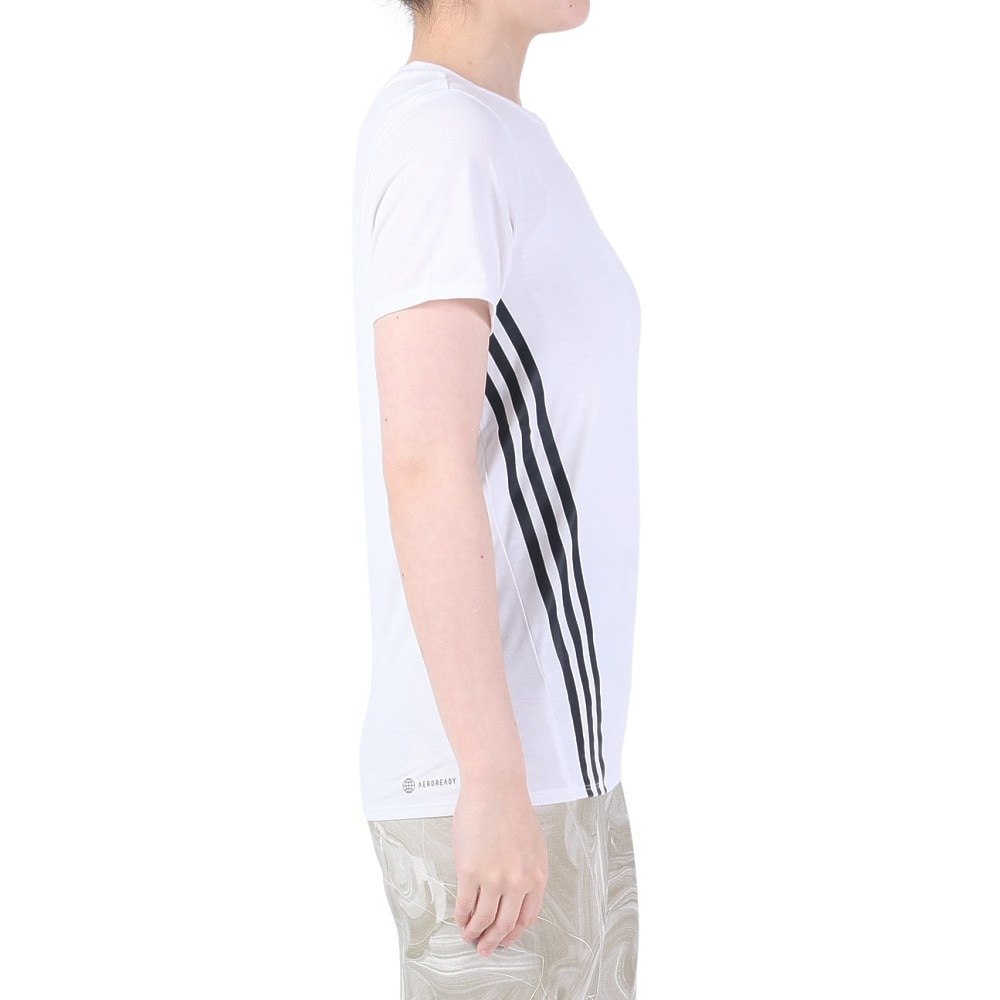 アディダス（adidas）（レディース）トレイン アイコンズ スリーストライプス 半袖Tシャツ CA028-HI1275