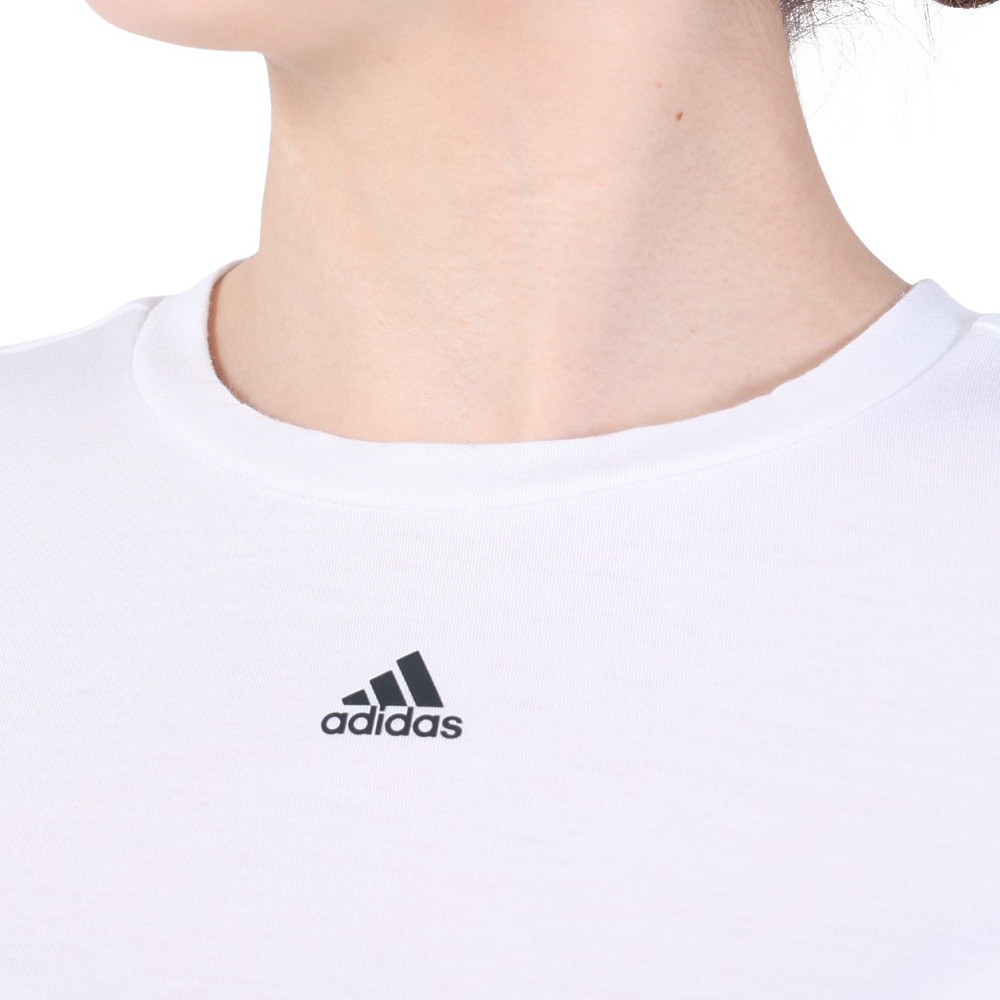 アディダス（adidas）（レディース）トレイン アイコンズ スリーストライプス 半袖Tシャツ CA028-HI1275