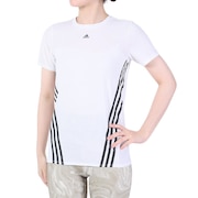 (レディース)トレイン アイコンズ スリーストライプス 半袖Tシャツ CA028-HI1275