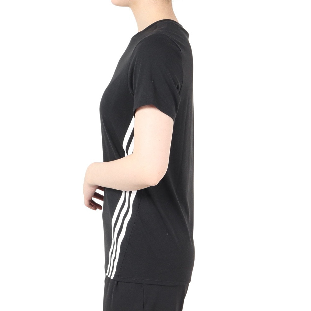 アディダス（adidas）（レディース）トレイン アイコンズ スリーストライプス 半袖Tシャツ CA028-HK6975