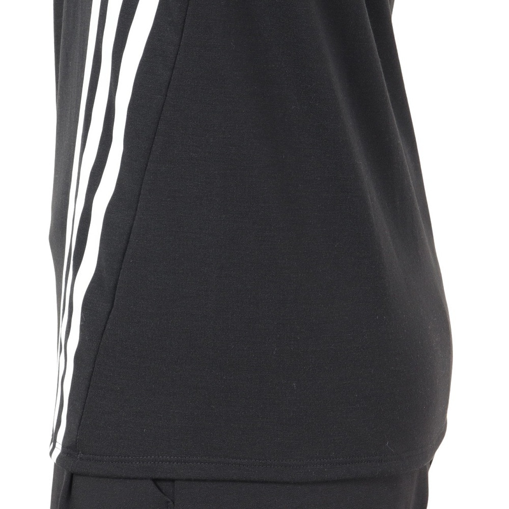 アディダス（adidas）（レディース）tシャツ 吸湿性 ブラック 黒 トレイン アイコンズ スリーストライプス 半袖Tシャツ CA028-HK6975