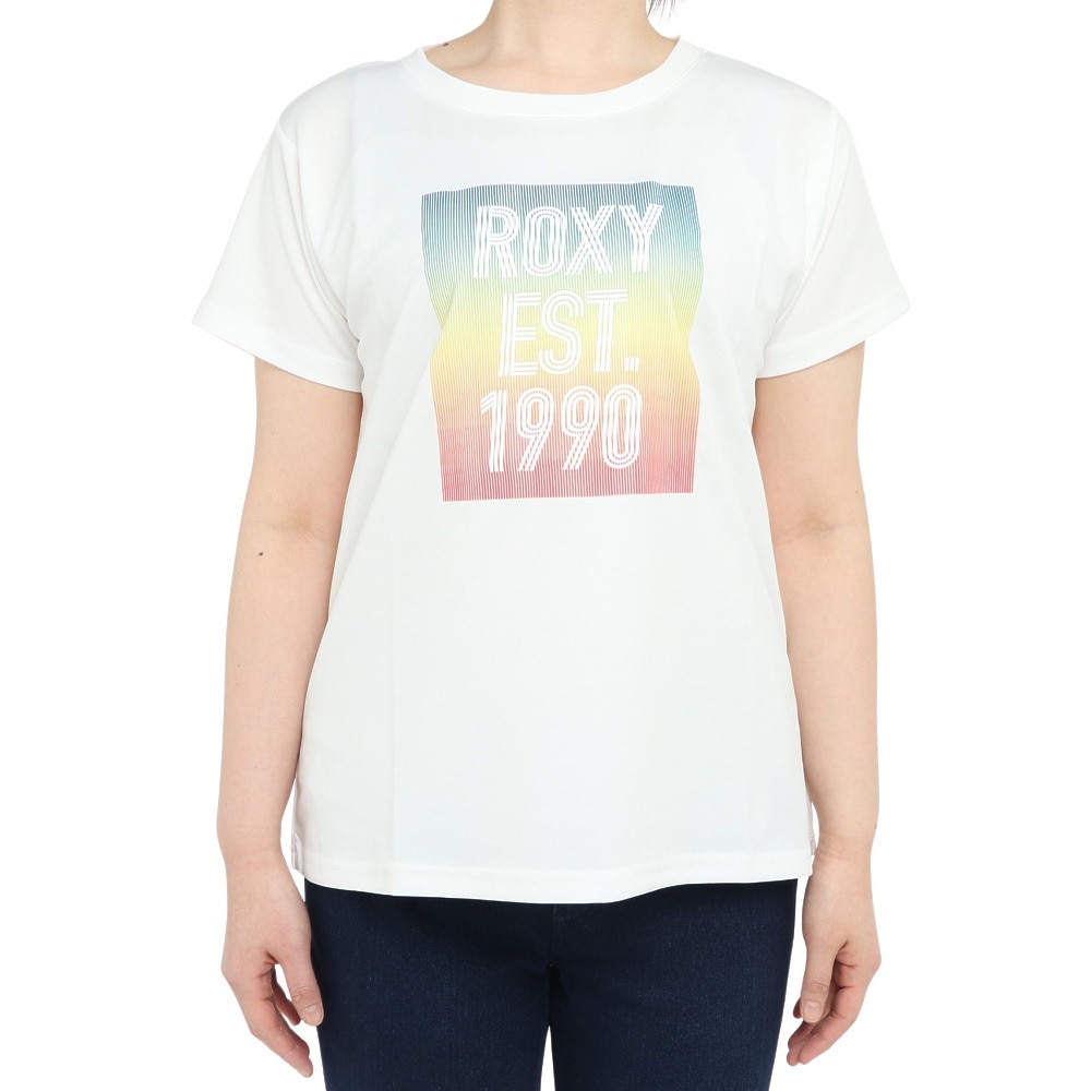 ロキシー（ROXY）（レディース）水陸両用 速乾 UVカット Tシャツ SMILE 22FWRST224539WHT