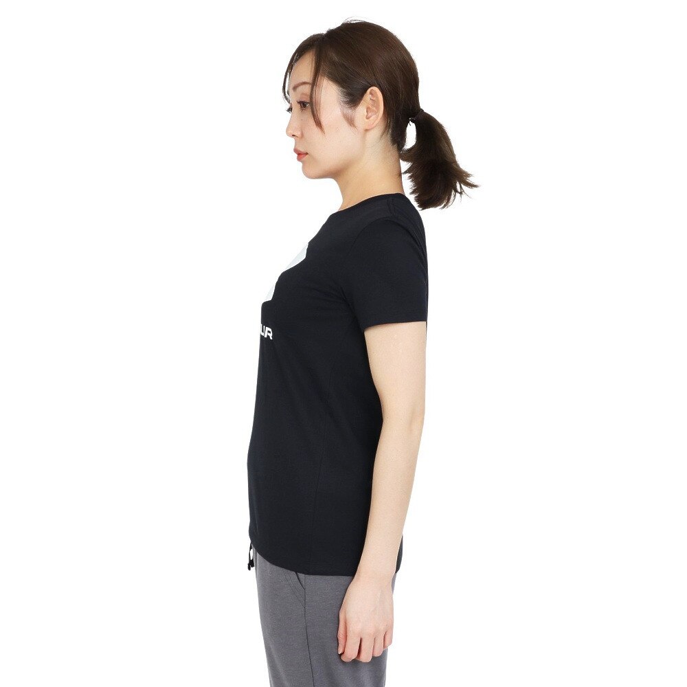 アンダーアーマー（UNDER ARMOUR）（レディース）半袖Tシャツ レディース ライブ グラフィック 1356305 BLK/WHT AT