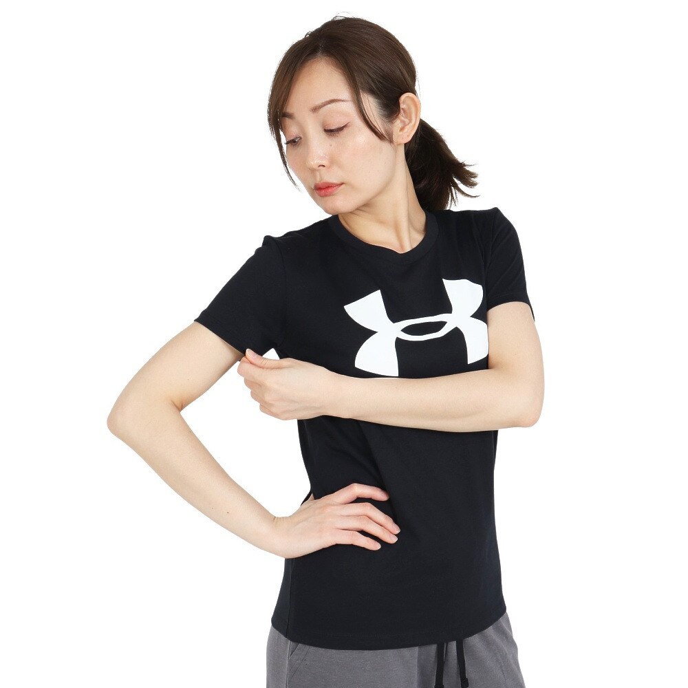 アンダーアーマー（UNDER ARMOUR）（レディース）半袖Tシャツ レディース ライブ グラフィック 1356305 BLK/WHT AT