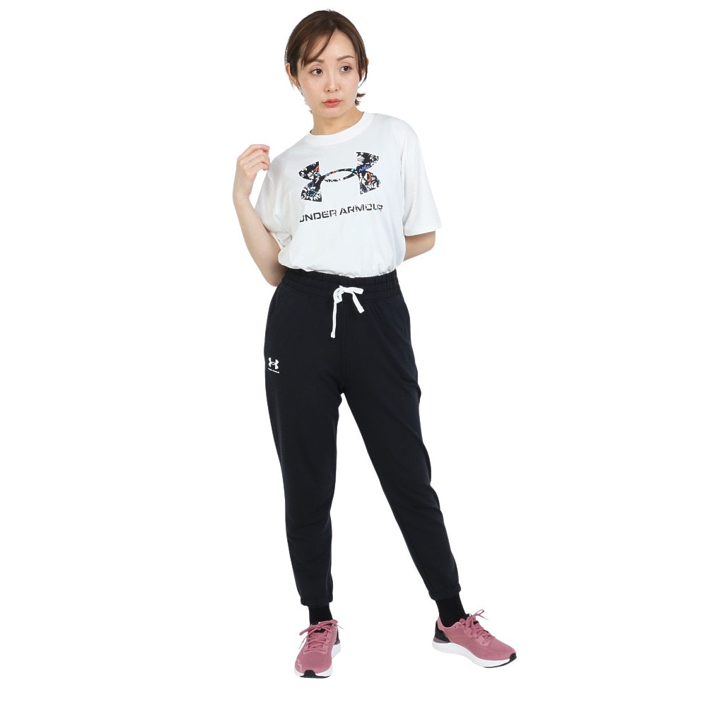アンダーアーマー（UNDER ARMOUR）（レディース）tシャツ カットソー 半袖 ホワイト 白 テックオーバーサイズ TEE 1378305 100 ヨガ フィットネスウェア