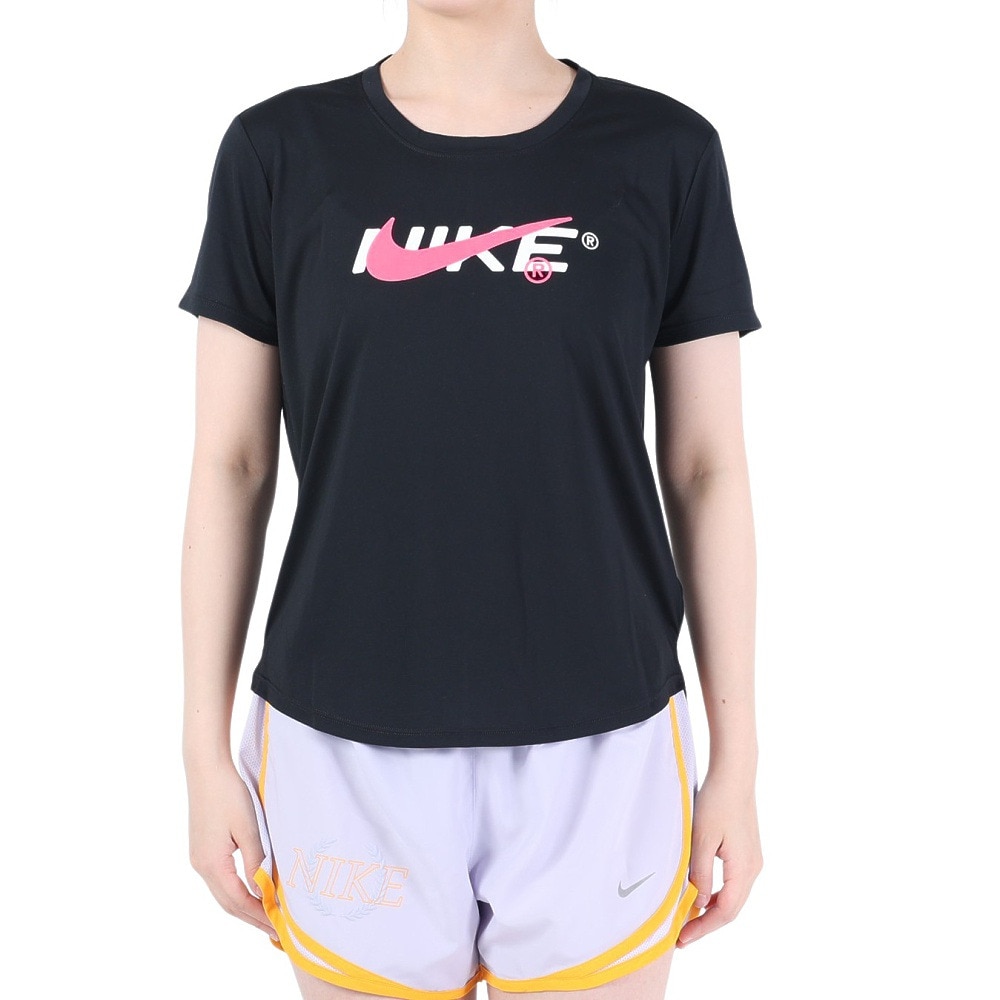 ナイキ（NIKE）（レディース）半袖Tシャツ レディース 黒 ウィメンズ ワン ドライフィット STD DX0095-010