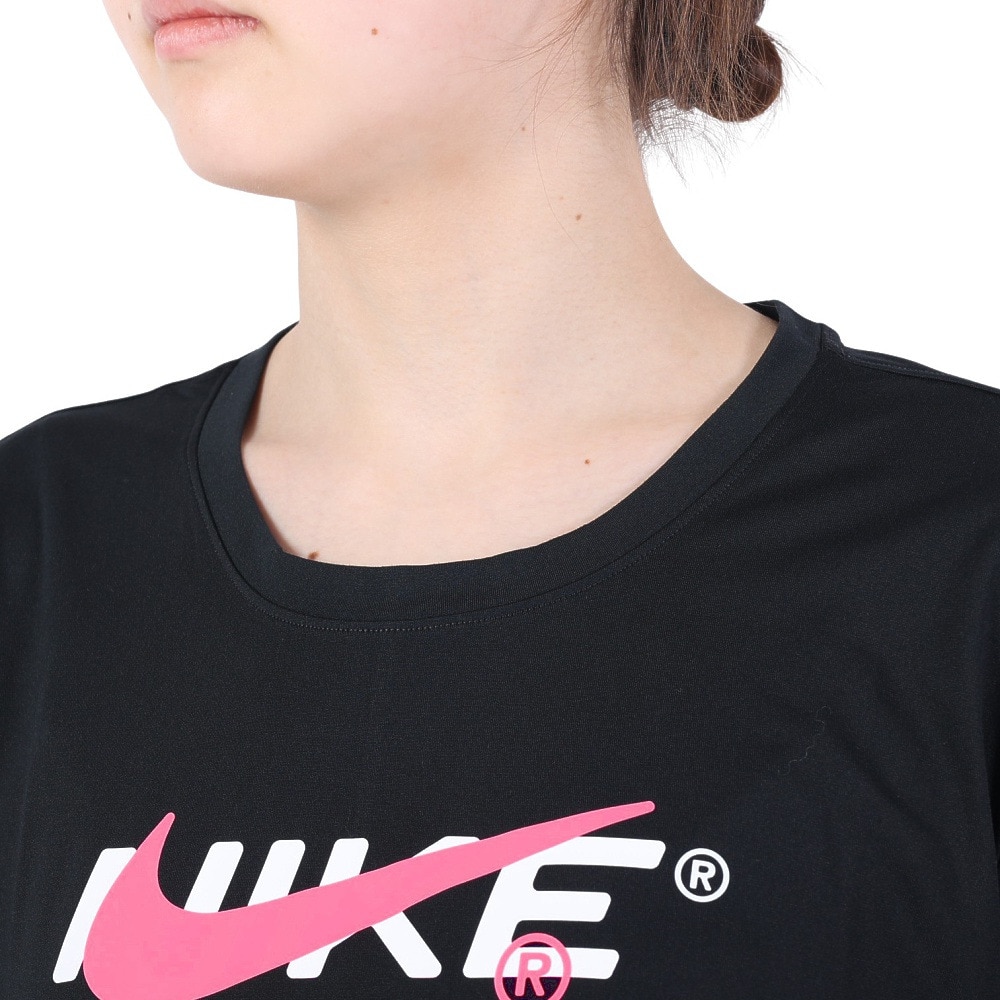 ナイキ（NIKE）（レディース）半袖Tシャツ レディース 黒 ウィメンズ ワン ドライフィット STD DX0095-010