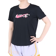 ナイキ（NIKE）（レディース）半袖Tシャツ レディース 黒 ウィメンズ ワン ドライフィット STD  DX0095-010