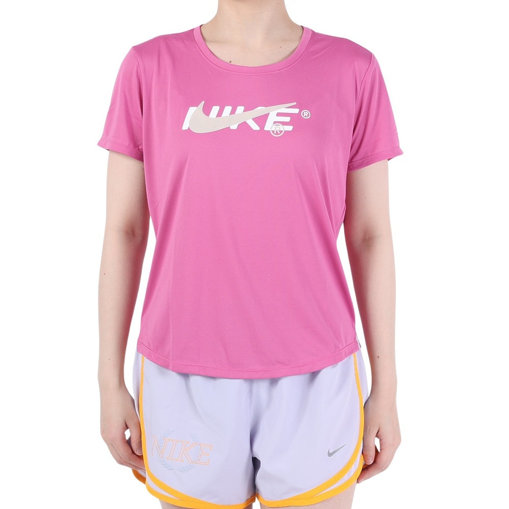 ナイキ（NIKE）（レディース）半袖Tシャツ レディース ピンク ワン ドライフィット STD DX0095-665 