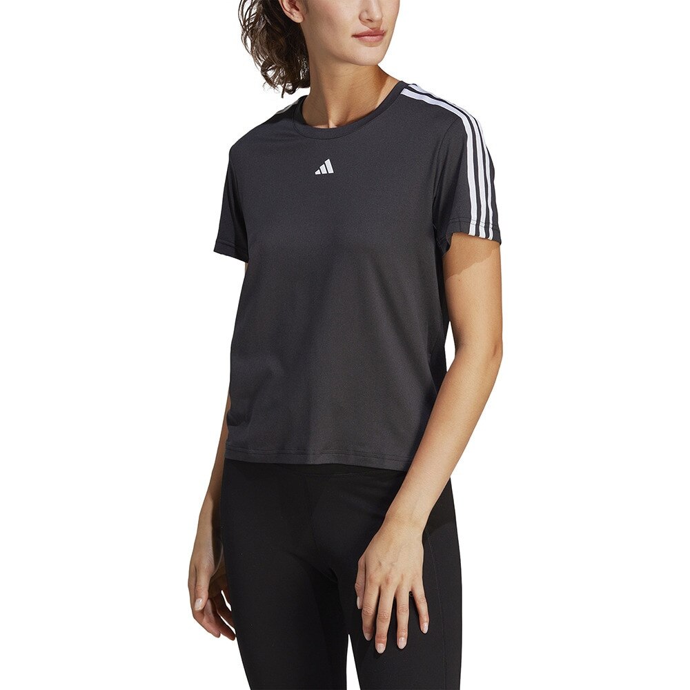 アディダス（adidas）（レディース）半袖Tシャツ レディース  エッセンシャルズ スリーストライプス BUT04-IC5039