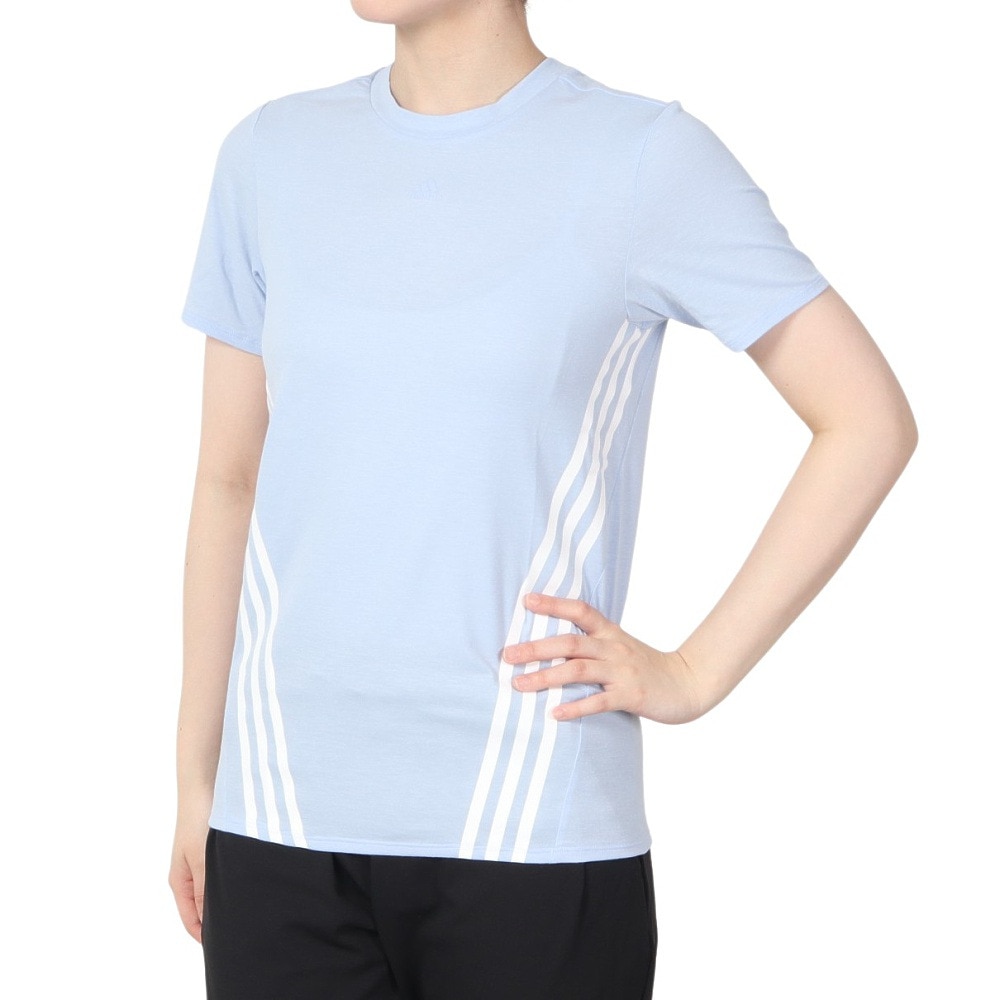 アディダス（adidas）（レディース）半袖Tシャツ レディーストレイン アイコンズ スリーストライプス CA028-HS2359