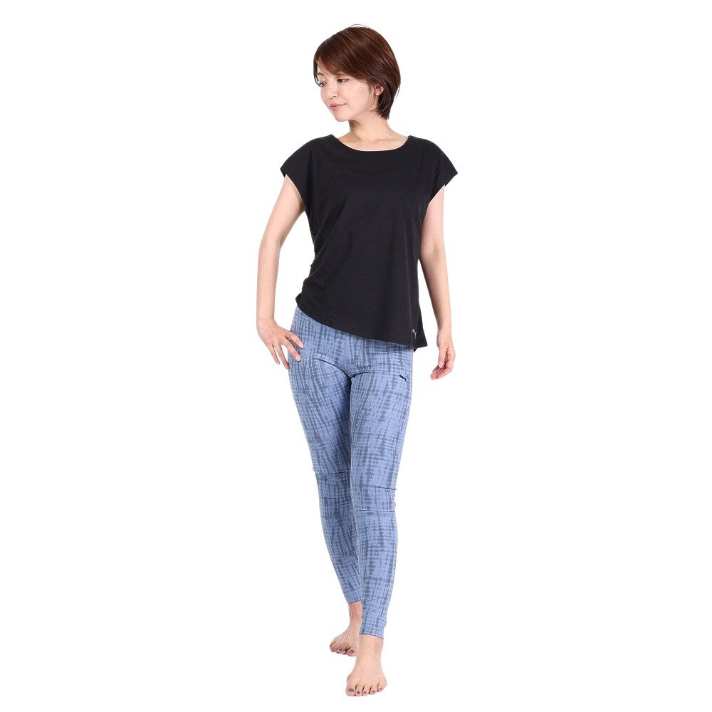 プーマ（PUMA）（レディース）ウィメンズ ヨガ スタジオ FOUNDATION 半袖Tシャツ 522738 01 BLK