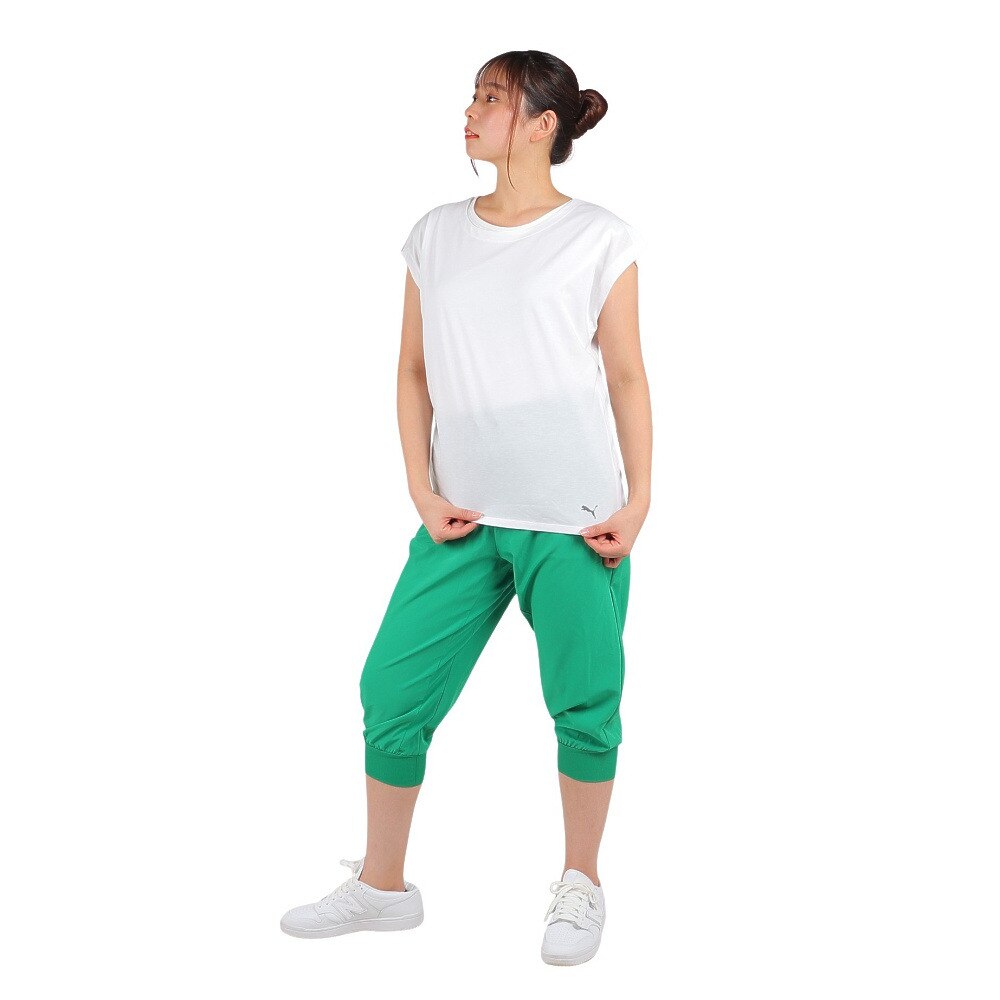 プーマ（PUMA）（レディース）ウィメンズ ヨガ スタジオ FOUNDATION 半袖Tシャツ 522738 02 WHT