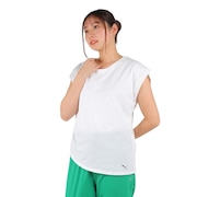プーマ(PUMA)(レディース)ウィメンズ ヨガ スタジオ FOUNDATION 半袖Tシャツ 522738 02 WHT