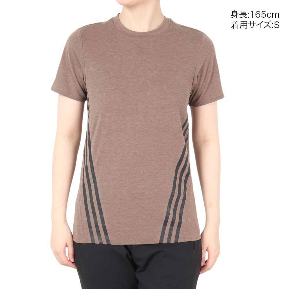 アディダス（adidas）（レディース）トレイン アイコンズ スリーストライプス 半袖Tシャツ CA028-HS2358