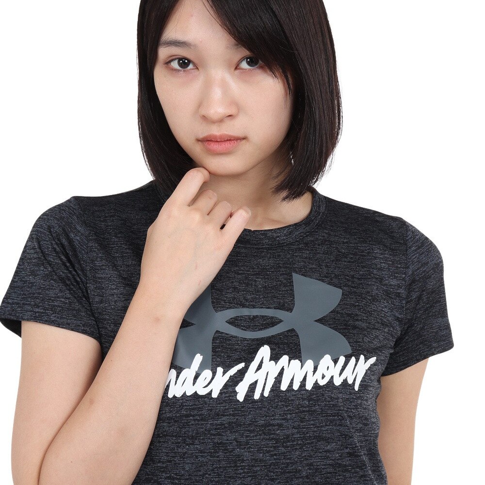 アンダーアーマー（UNDER ARMOUR）（レディース）半袖Tシャツ レディース テック ツイスト グラフィック  1379490 001