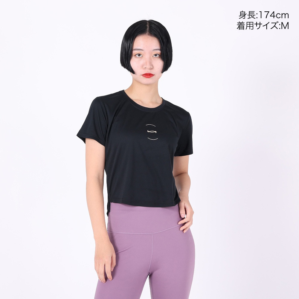ナイキ（NIKE）（レディース）半袖Tシャツ レディース ドライフィット ワン クロップ FN7255-010