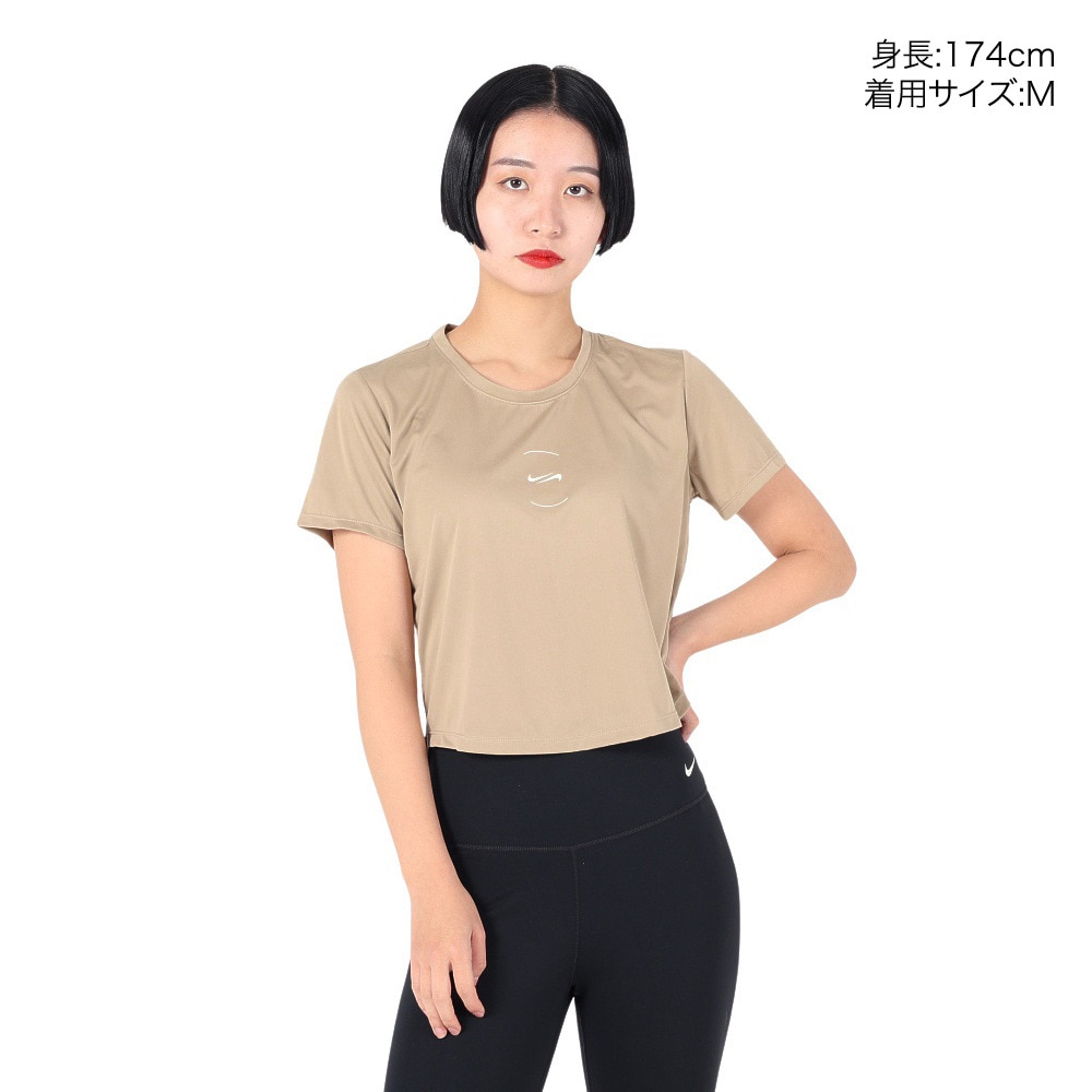 ナイキ（NIKE）（レディース）半袖Tシャツ レディースドライフィット ワン クロップ トップ FN7255-247