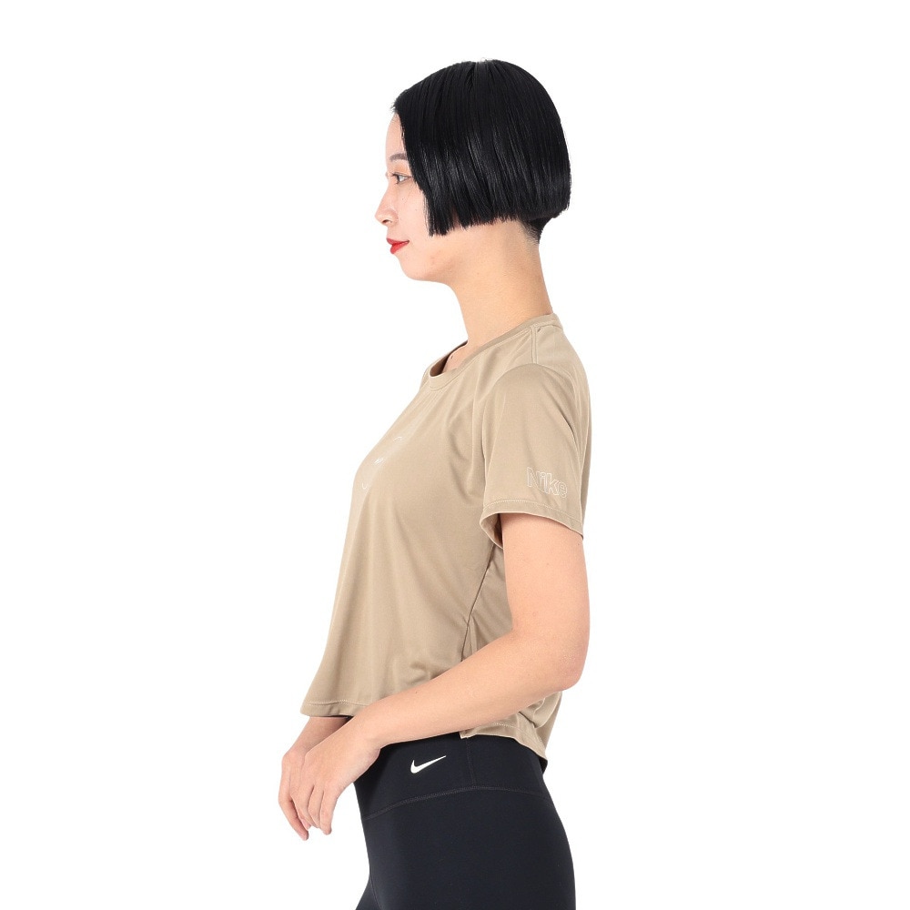 ナイキ（NIKE）（レディース）半袖Tシャツ レディースドライフィット ワン クロップ トップ FN7255-247