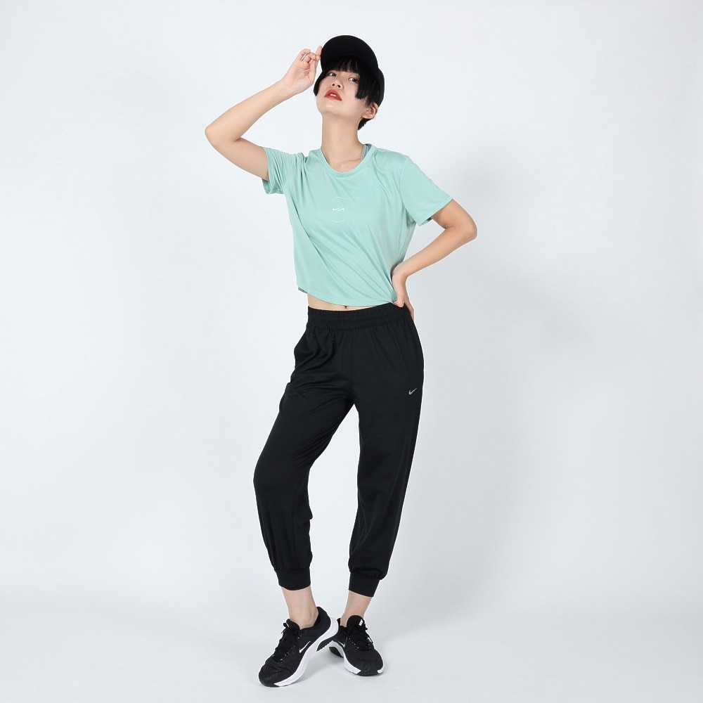 ナイキ（NIKE）（レディース）tシャツ 半袖 速乾 グリーン ドライフィット ワン クロップ FN7255-309